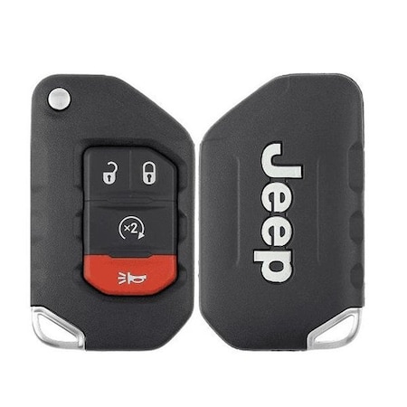 Oem OEM: NEW:  Jeep Wrangler (2018-2019 ) 4-Button Flip Key / PN: 68416784AA / OHT1130261 RFK-JP-6784